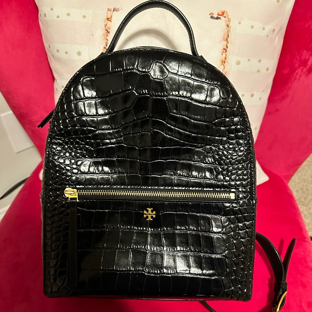LIKE NEW Tory Burch Embossed Backpack